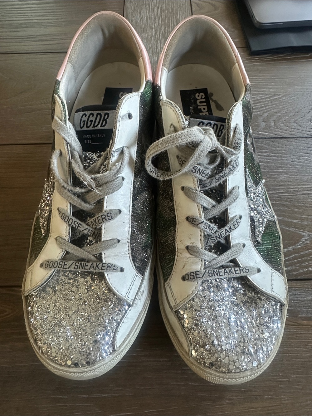 Women’s Golden goose Sneakers - Silver & Green